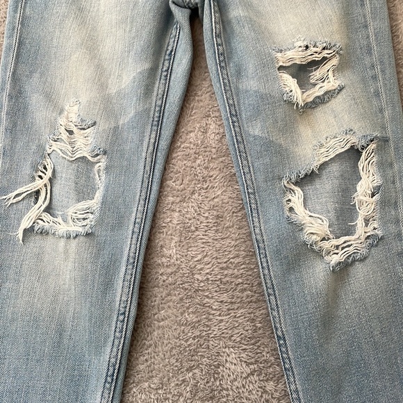 Abercombie & Fitch Jeans Women's 0 Regular Boyfriend Straight Distressed Cotton - Picture 4 of 16